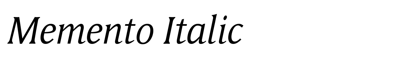 Memento Italic